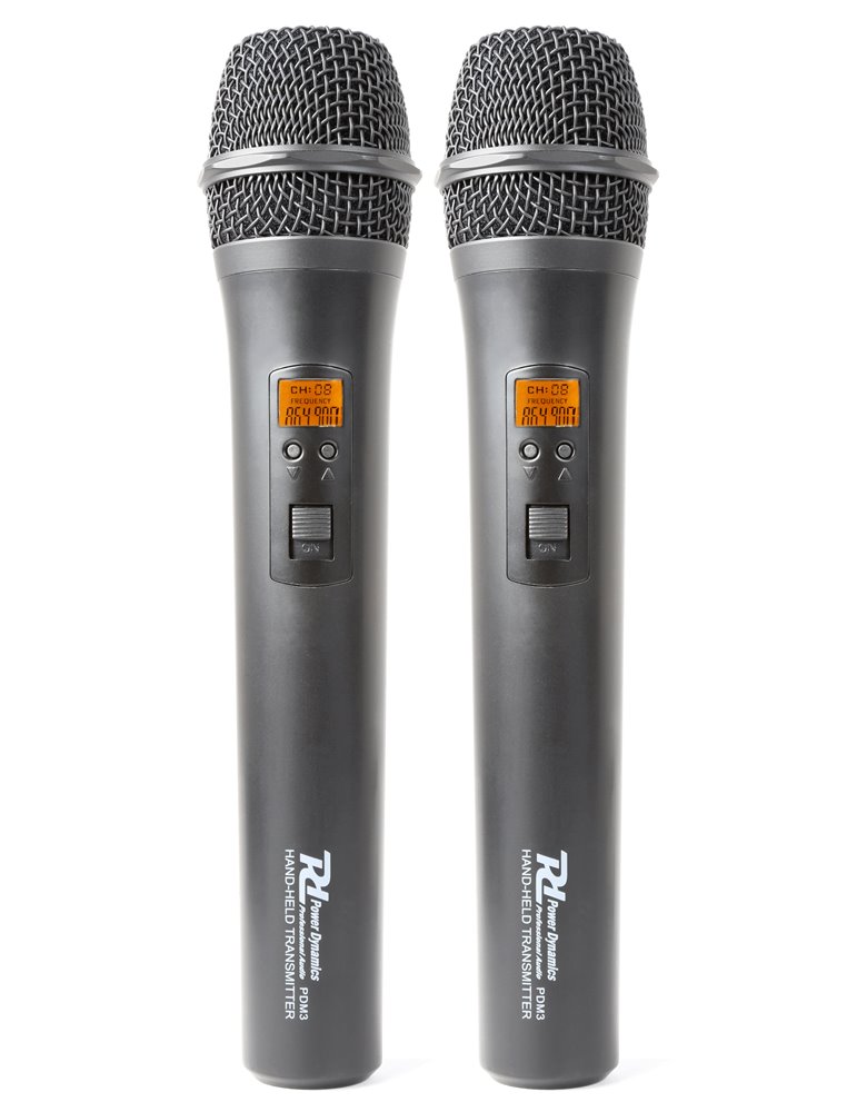 PD782 Microfono Inalambrico UHF 2x 8 Canales con 2 Micrófonos 
