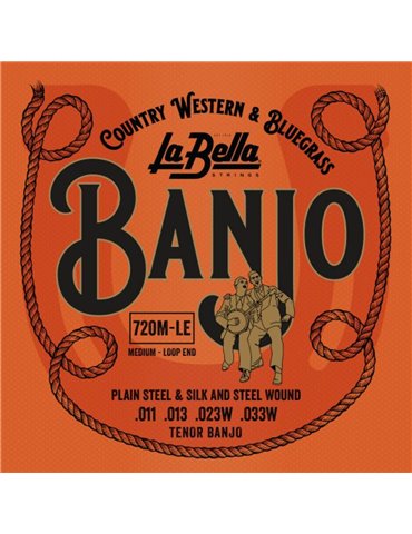 Juego Banjo Tenor La Bella 720-M