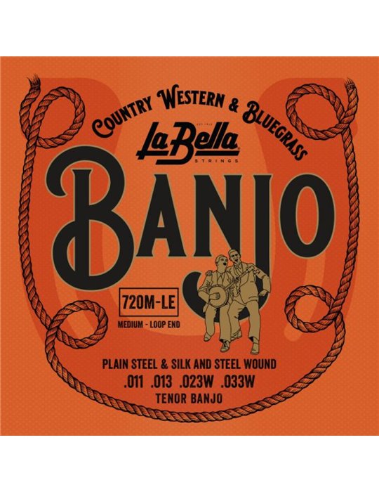 Juego Banjo Tenor La Bella 720-M