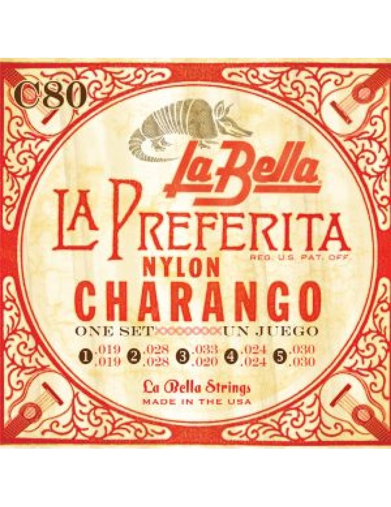 Juego Charango La Bella C-80