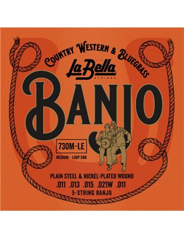 Juego Banjo 5 Cuerdas La Bella 730-M