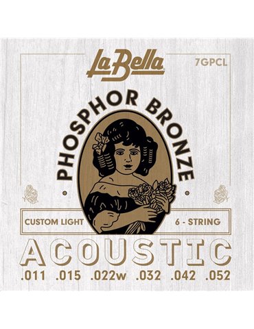 Juego La Bella Acústica Phosphor Bronze 7-GPCL (011-052)
