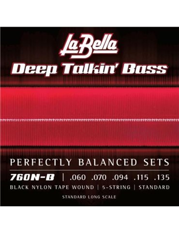 Juego La Bella Bajo 5 Cdas Deep Talkin´ Bass Tapewound 760-N-B