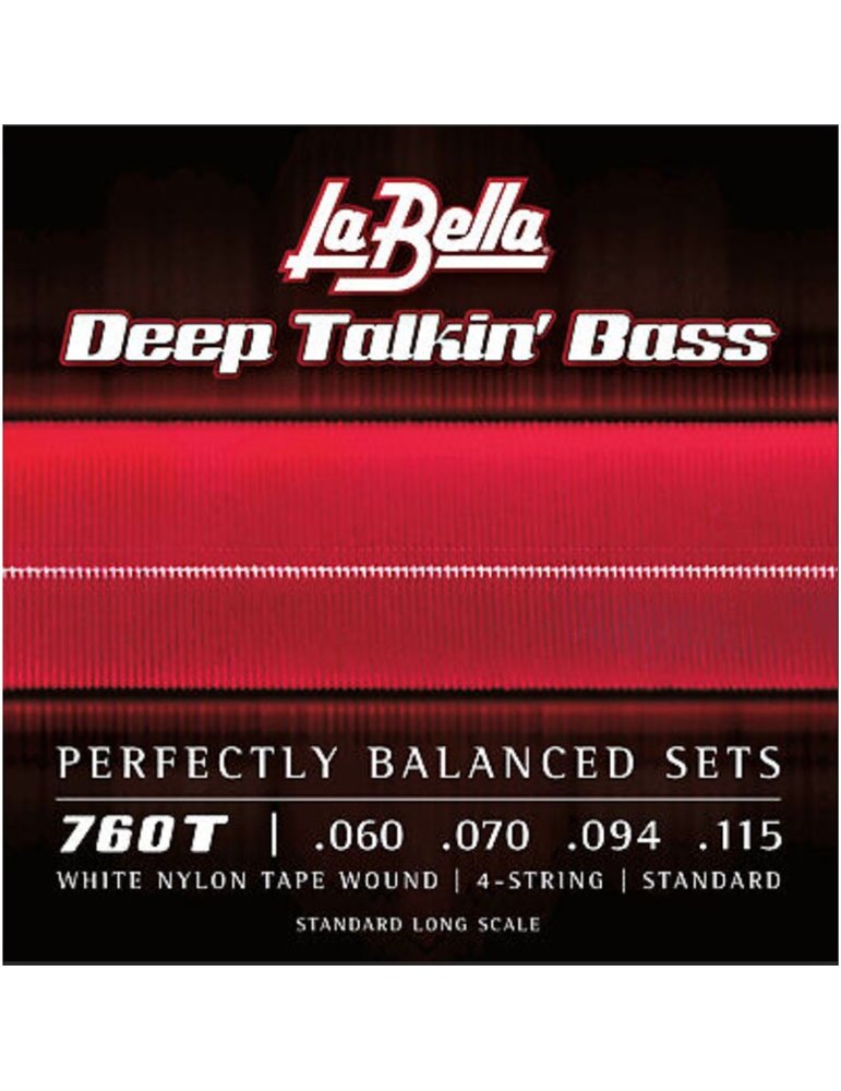 Juego La Bella Bajo Deep Talkin´ Bass White Nylon Tape 760-T (060-115)