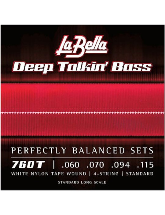 Juego La Bella Bajo Deep Talkin´ Bass White Nylon Tape 760-T (060-115)