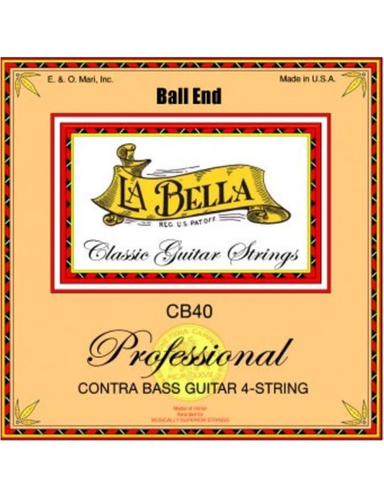 Juego Guitarra Contrabajo 4 Cuerdas La Bella CB40-BE