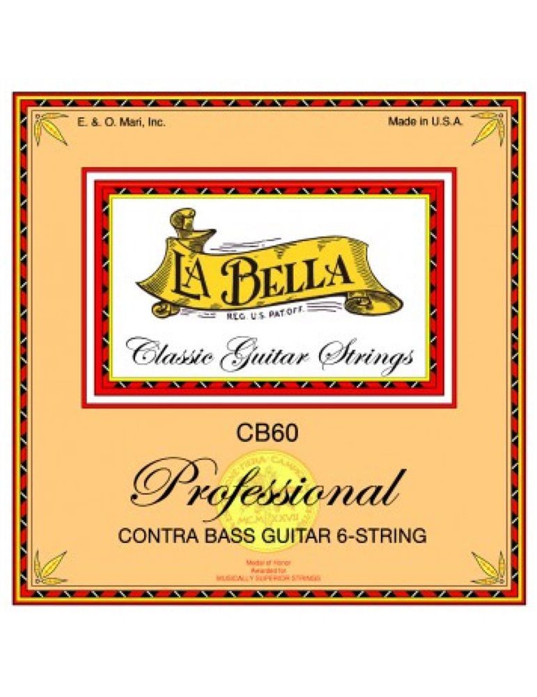 Juego Guitarra Contrabajo 6 Cuerdas La Bella CB60-BE