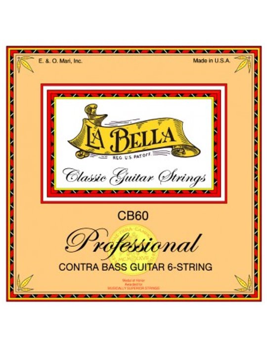 Juego Guitarra Contrabajo 6 Cuerdas La Bella CB60-BE