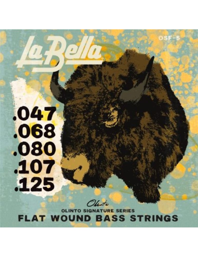 Juego Bajo 5 Cuerdas La Bella Olinto Signature Flats OSF-5 047-125