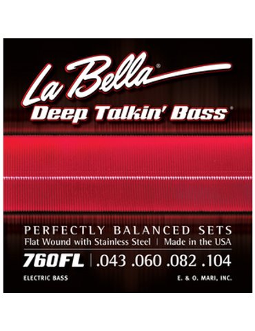 Juego La Bella Bajo Deep Talkin´ Bass Flatwound 760-FL (043-104)