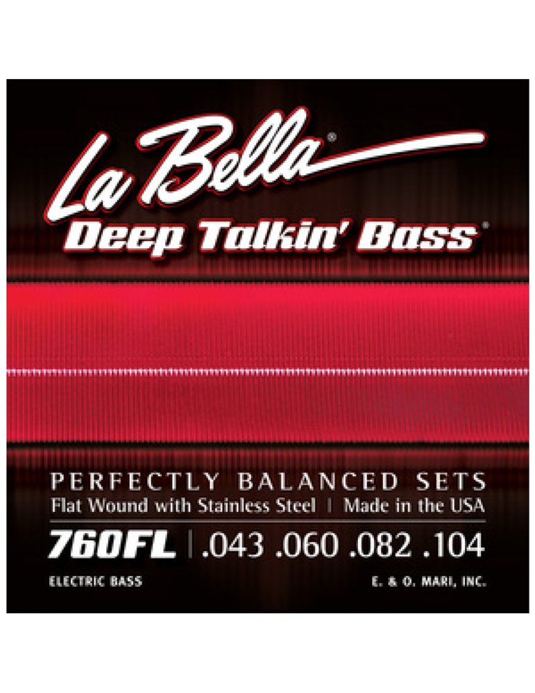 Juego La Bella Bajo Deep Talkin´ Bass Flatwound 760-FL (043-104)