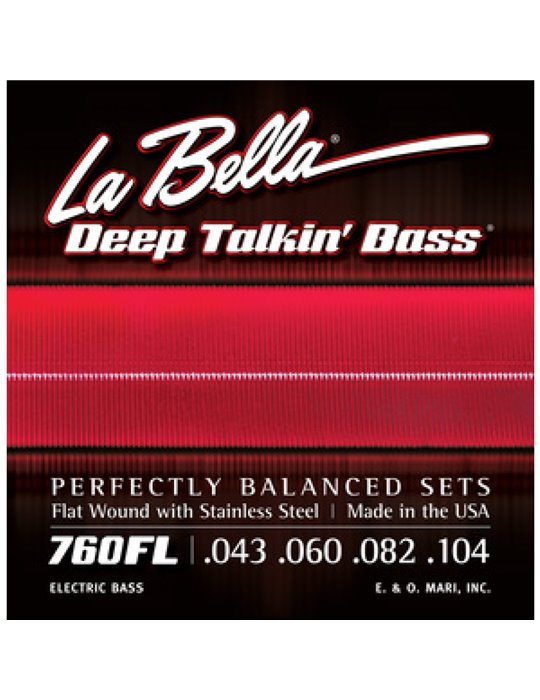 Juego La Bella Bajo Deep Talkin´ Bass Flatwound 760-FL (043-104)