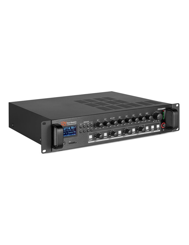 PDV240MP3 PA Mixer Amplifier 240W/100V 4 zones 