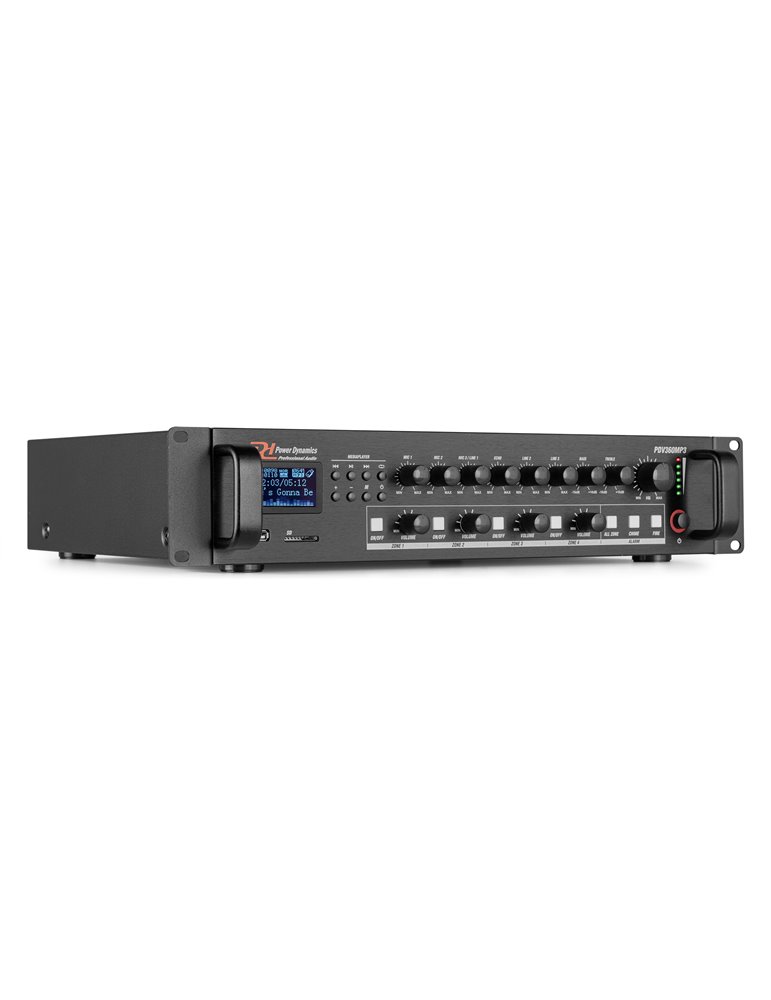 PDV360MP3 PA Mixer Amplifier 360W/100V 4 zones 