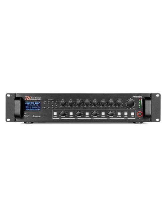 PDV360MP3 PA Mixer Amplifier 360W/100V 4 zones 