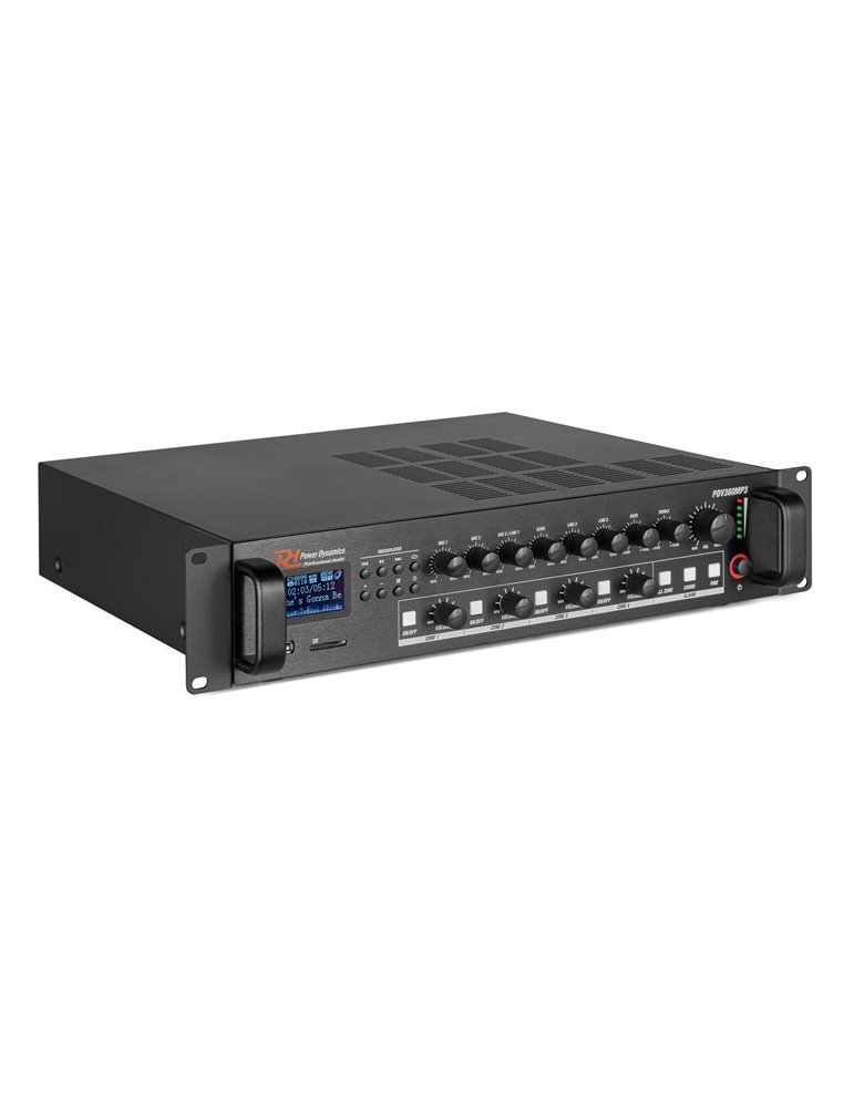 PDV360MP3 PA Mixer Amplifier 360W/100V 4 zones 