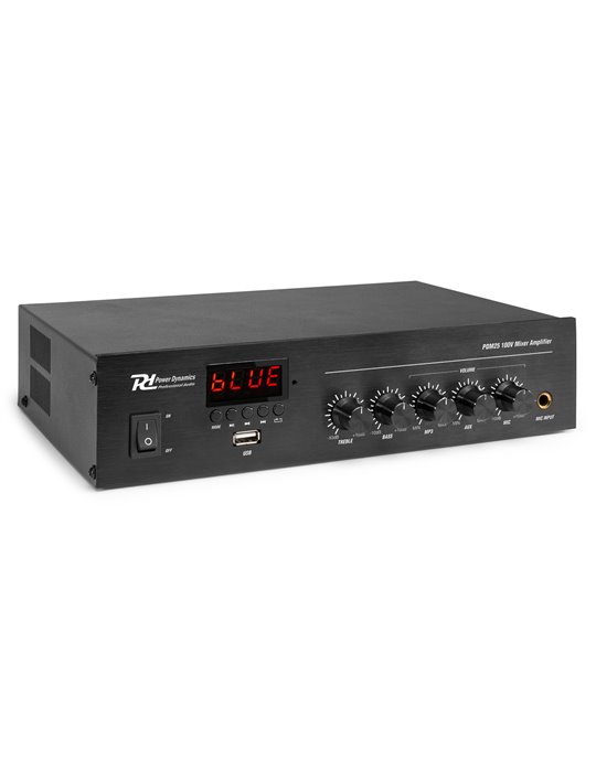 PDM25 Mezclador – Amplificador 100V con BT y reproductor media 25W