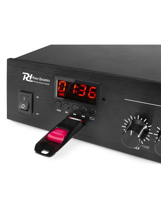 PDM45 Mezclador – Amplificador 100V con BT y reproductor media 45W