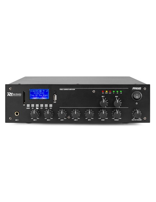 PPA502 Mezclador amplificador 100V - 50W 2 Zonas
