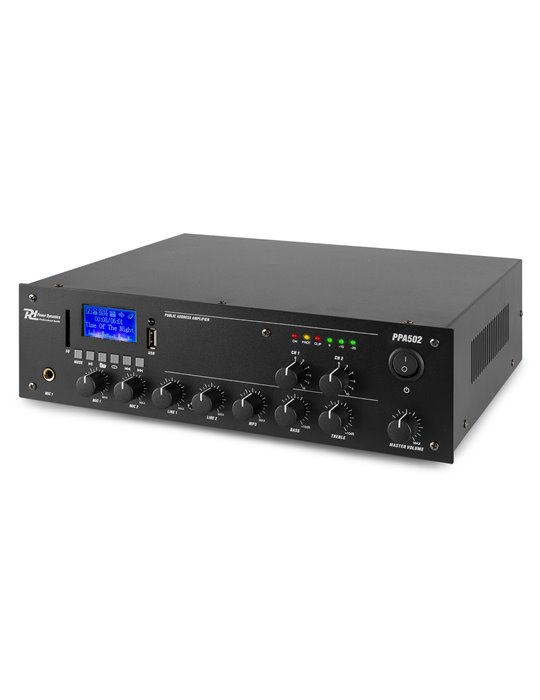 PPA502 Mezclador amplificador 100V - 50W 2 Zonas