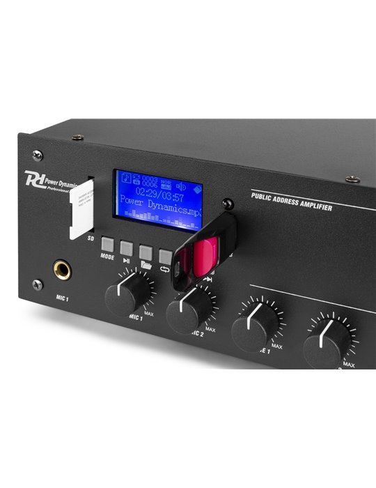 PPA502 Mezclador amplificador 100V - 50W 2 Zonas