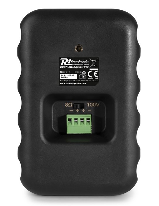 BC30V Pareja altavoces negro 100V 8 Ohm 3" 60W - IPX5