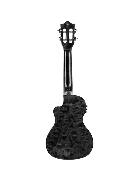 Ukelele Concert Lanikai QM-BKCEC Quilted Maple Electrificado Black