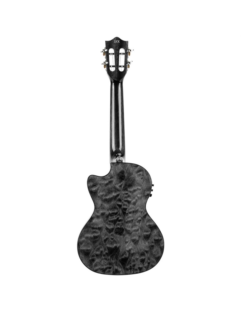Ukelele Tenor Lanikai QM-BKCET Quilted Maple Electrificado Black