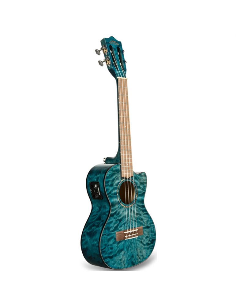 Ukelele Tenor Lanikai QM-BLCET Quilted Maple Electrificado Blue