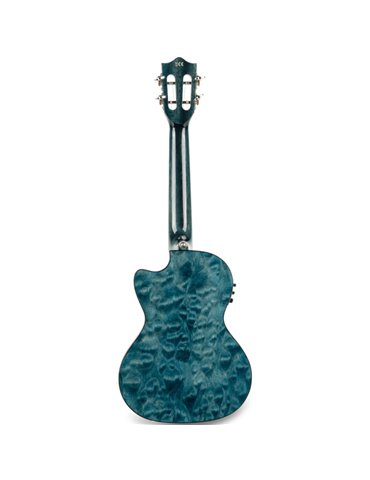 Ukelele Tenor Lanikai QM-BLCET Quilted Maple Electrificado Blue 2
