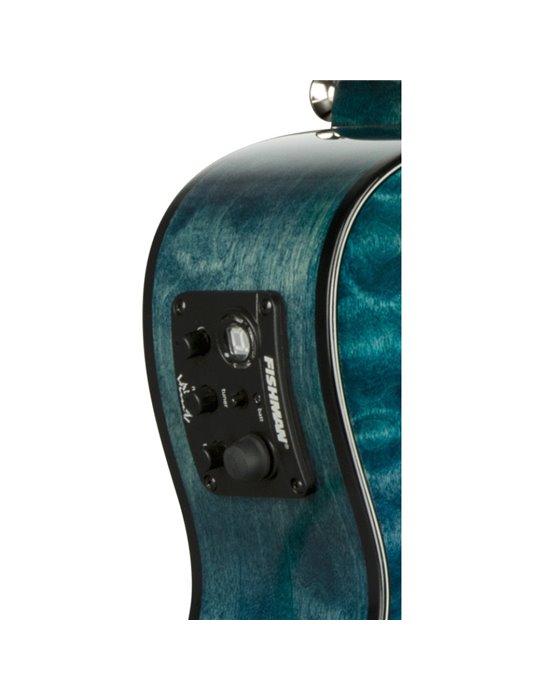 Ukelele Tenor Lanikai QM-BLCET Quilted Maple Electrificado Blue