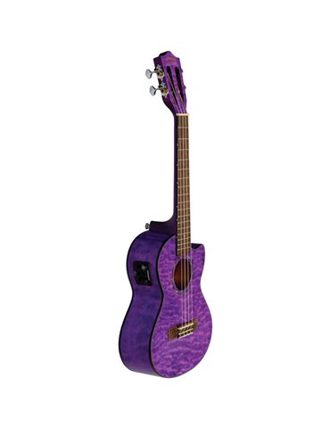 Ukelele Tenor Lanikai QM-PUCET Quilted Maple Electrificado Purple