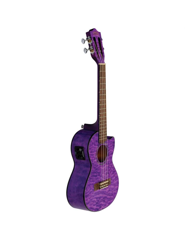 Ukelele Tenor Lanikai QM-PUCET Quilted Maple Electrificado Purple