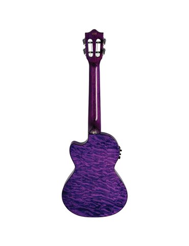 Ukelele Tenor Lanikai QM-PUCET Quilted Maple Electrificado Purple 2