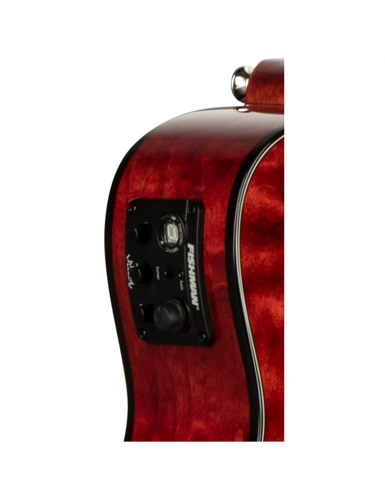 Ukelele Concert Lanikai QM-RDCEC Quilted Maple Electrificado Red