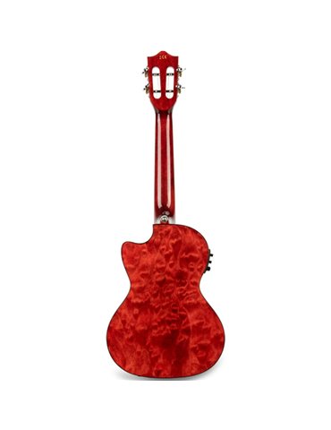 Ukelele Tenor Lanikai QM-RDCET Quilted Maple Electrificado Red 2