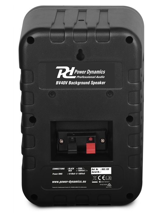 BV40B Juego de altavoces de ambiente Negro 4 "100V 