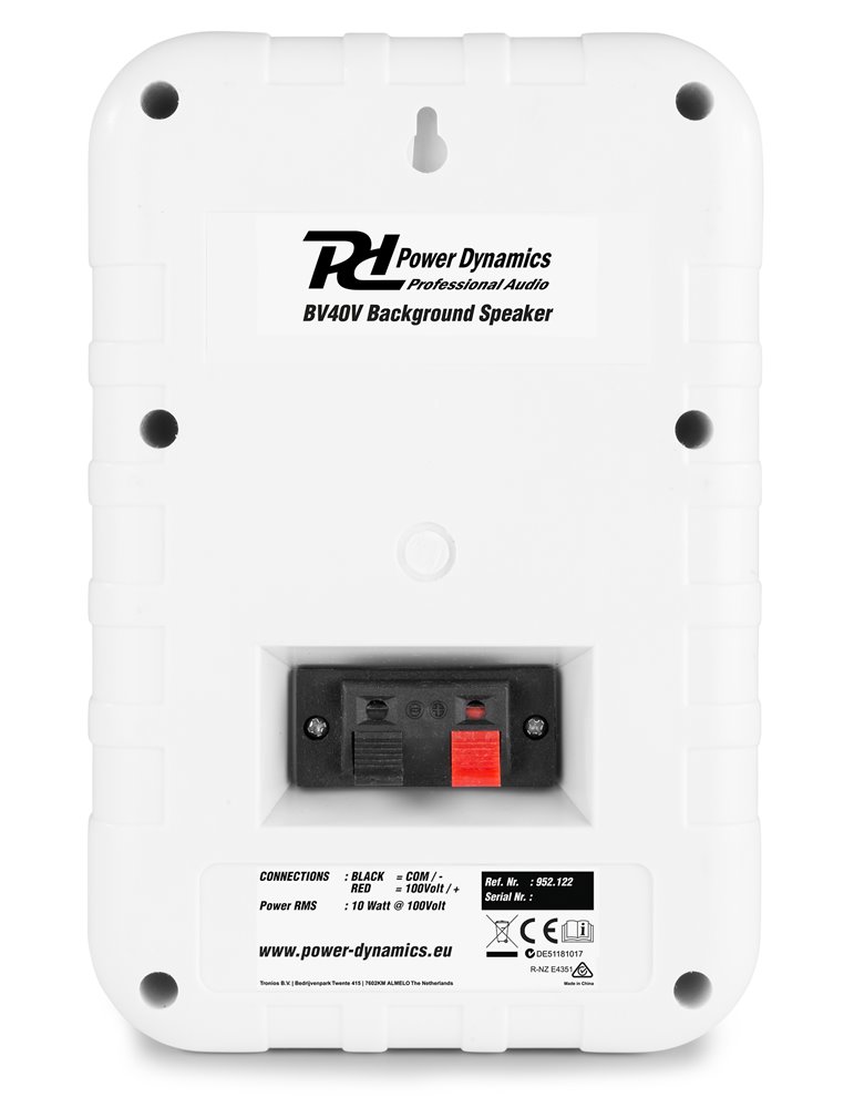 BV40B Conjunto de altavoces de ambiente Blanco 4" 100V 