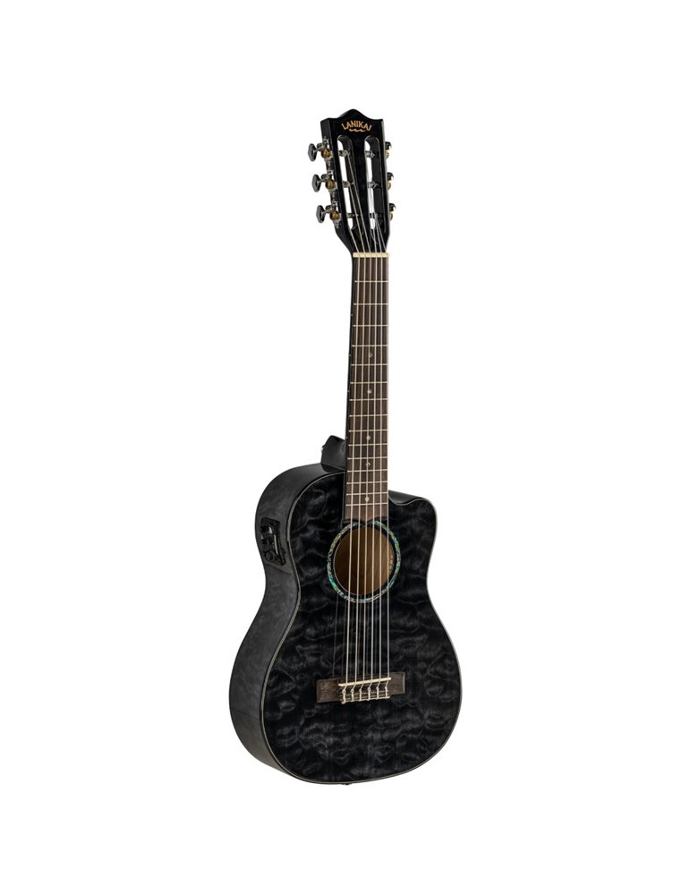 Guitarlele Lanikai LKUQM-BKCEG Quilted Maple Negro
