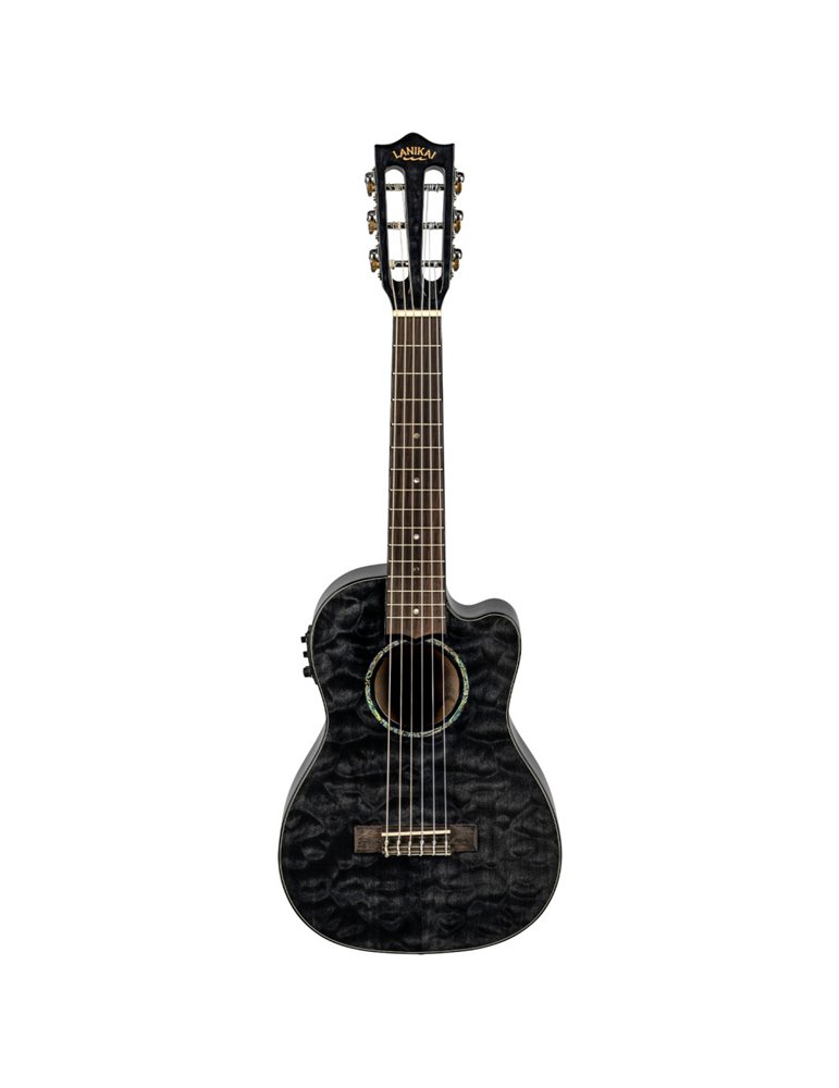 Guitarlele Lanikai LKUQM-BKCEG Quilted Maple Negro