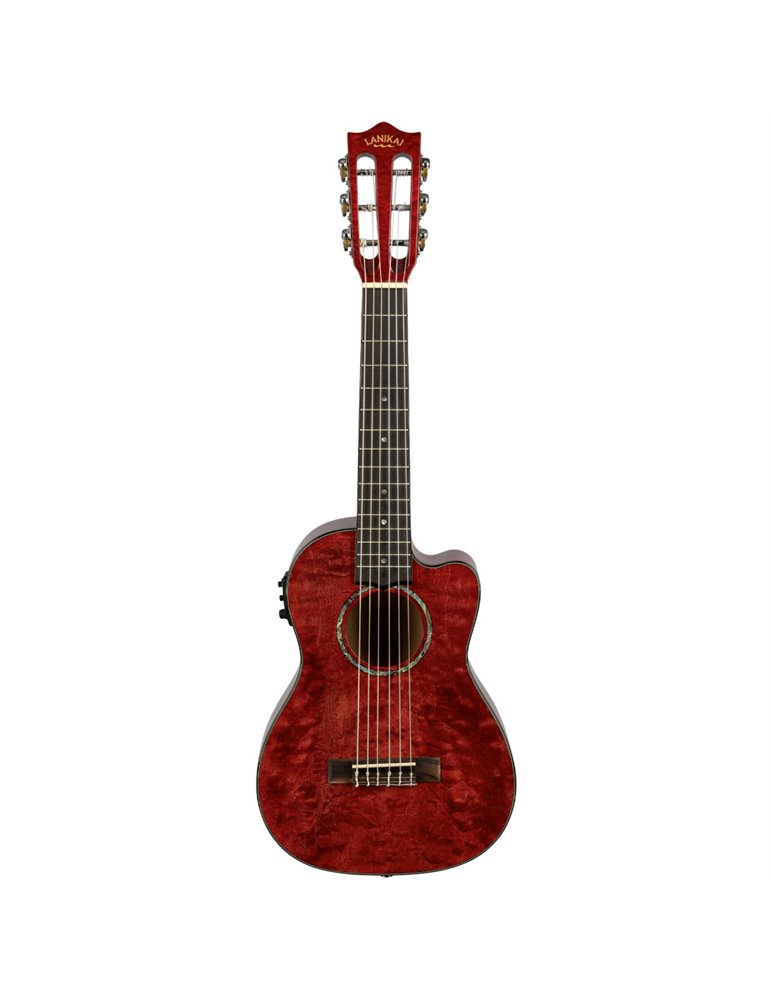 Guitarlele Lanikai LKUQM-RDCEG Quilted Maple Rojo