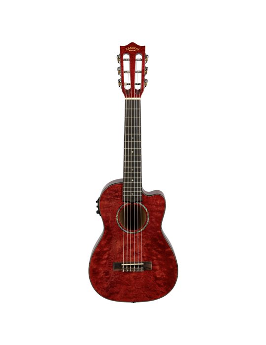 Guitarlele Lanikai LKUQM-RDCEG Quilted Maple Rojo