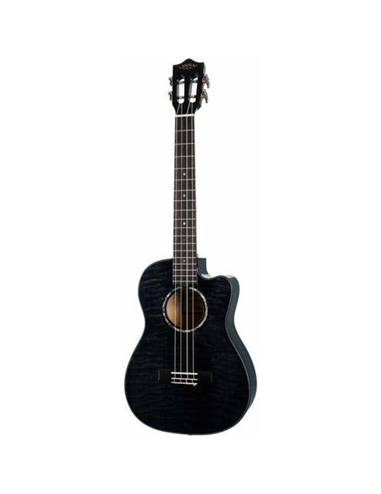 Ukelele Barítono Lanikai LKUQMBKCEB Quilted Maple Electrificado Negro