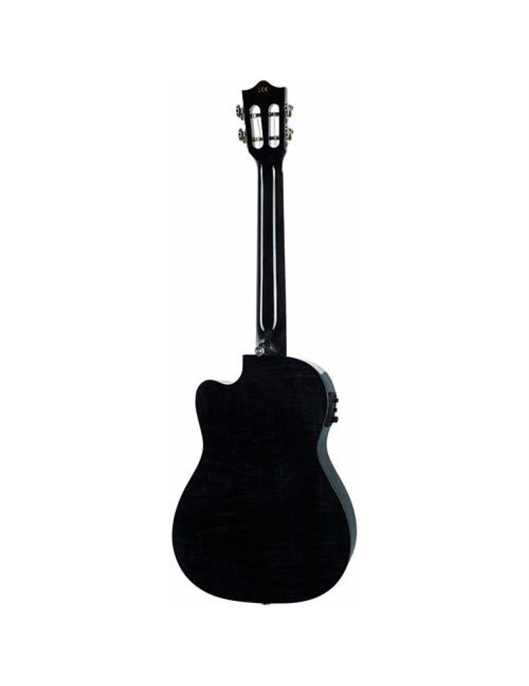 Ukelele Barítono Lanikai LKUQMBKCEB Quilted Maple Electrificado Negro