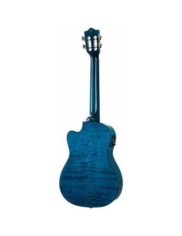 Ukelele Barítono Lanikai LKUQMBKCEB Quilted Maple Electrificado Azul 2