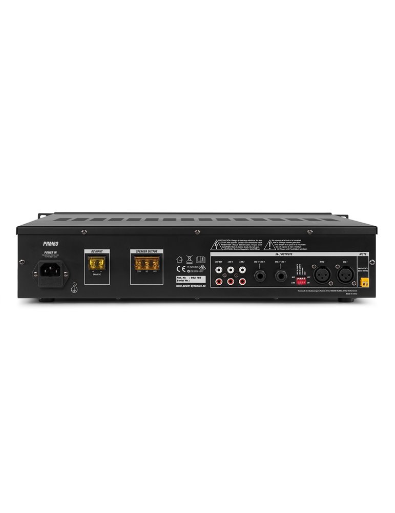 PRM60 Mezclador amplificador 100V 6 canales 60W