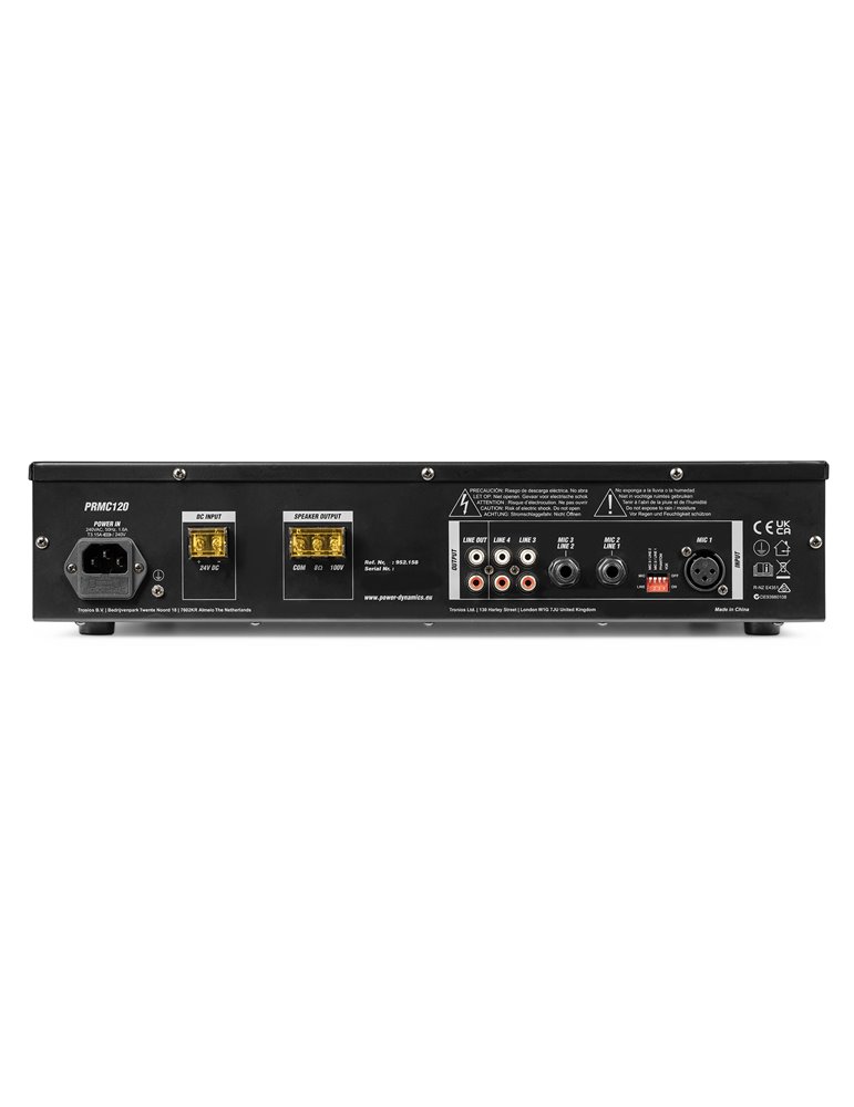PRC120 100V Amplificador mezclador con CD 120W