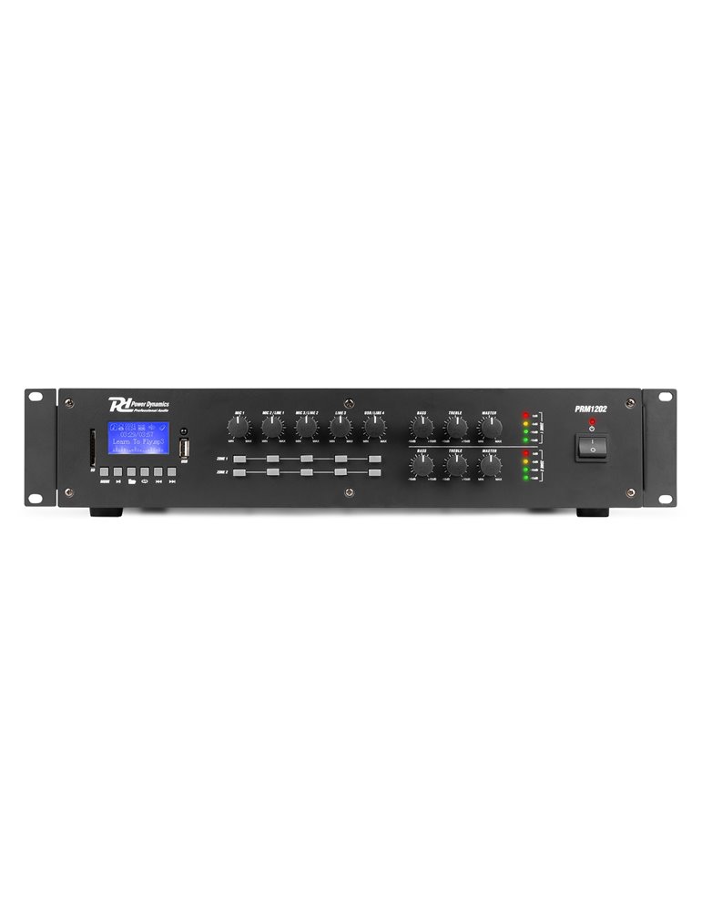 PRM1202 Amplificador Matricial 2 Zonas Línea 100V 2 x 120W