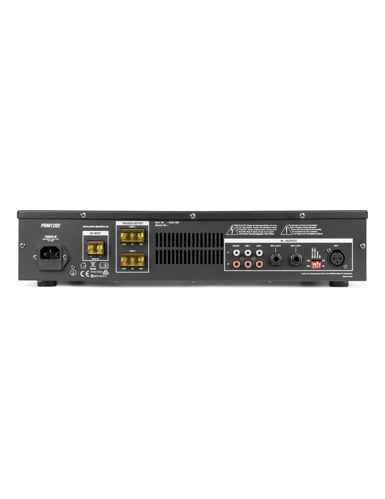 PRM1202 Amplificador Matricial 2 Zonas Línea 100V 2 x 120W