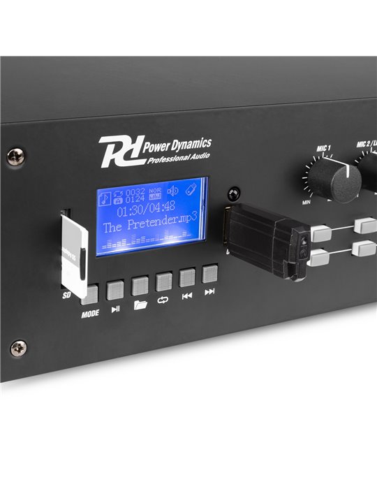 PRM1202 Amplificador Matricial 2 Zonas Línea 100V 2 x 120W